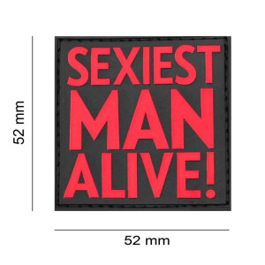 JTG Sexiest Man Alive Rubber Patch RED