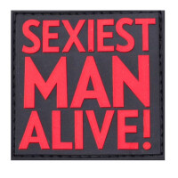 JTG Sexiest Man Alive Rubber Patch RED
