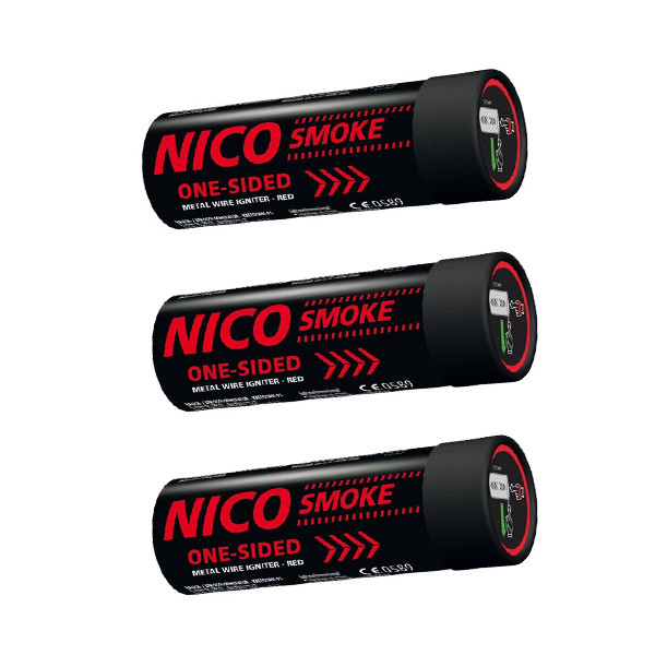 Nico Smoke Wire Pull Rauchgranate Rot 3er Set