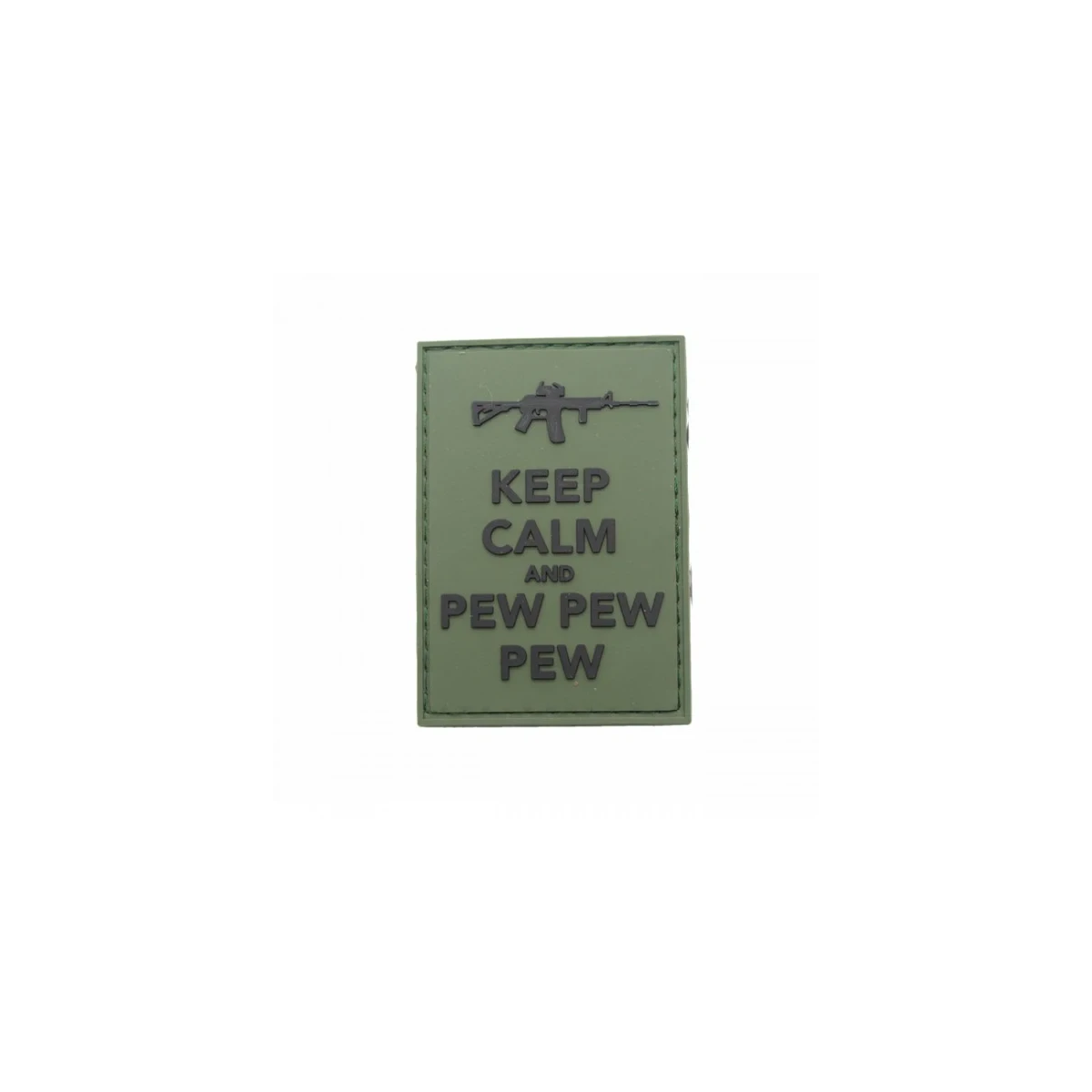 Pitchfork Keep Calm Pew Patch - Olive