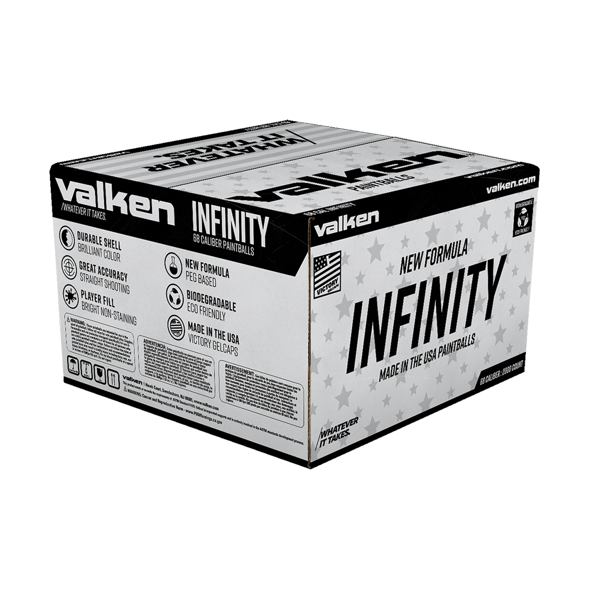 Valken Infinity Paintballs Pink with Yellow Fill cal.68