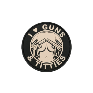 GUNS & TITTIES PVC Patch PINK  [8FIELDS]