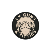 GUNS & TITTIES PVC Patch PINK  [8FIELDS]