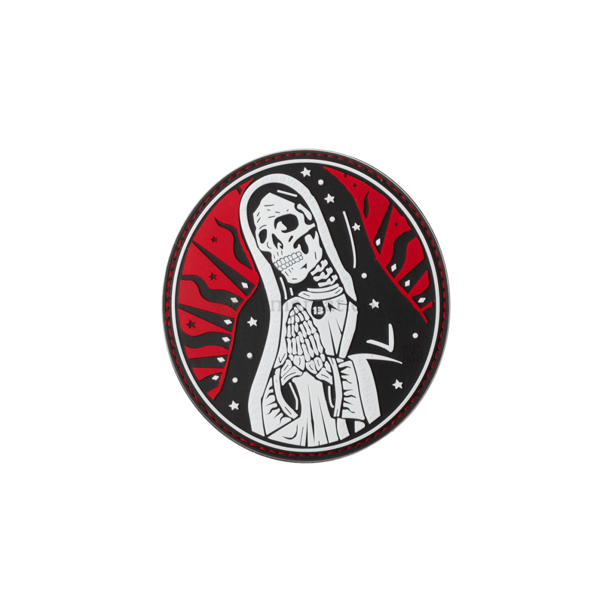Santa Muerte Rubber Patch Red