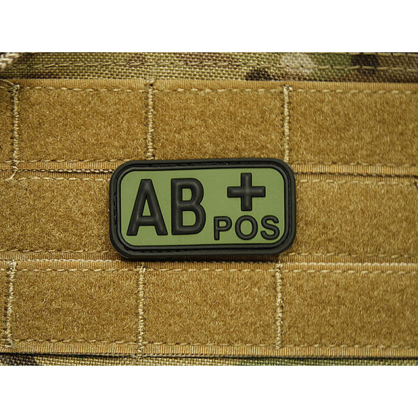Bloodtype Rubber Patch AB Pos Forest