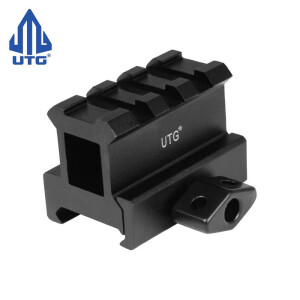 UTG Medium Profile 3-Slot Twist Riser Mount Black