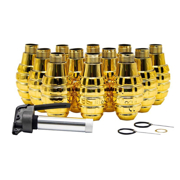Hakkotsu Thunder B Sonic Granaten Set mit Zündung Gold