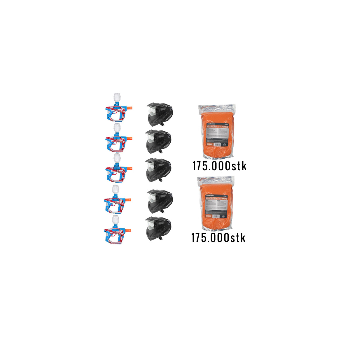 Field Gel Blaster Markierer Rot/Blau - 5er Set