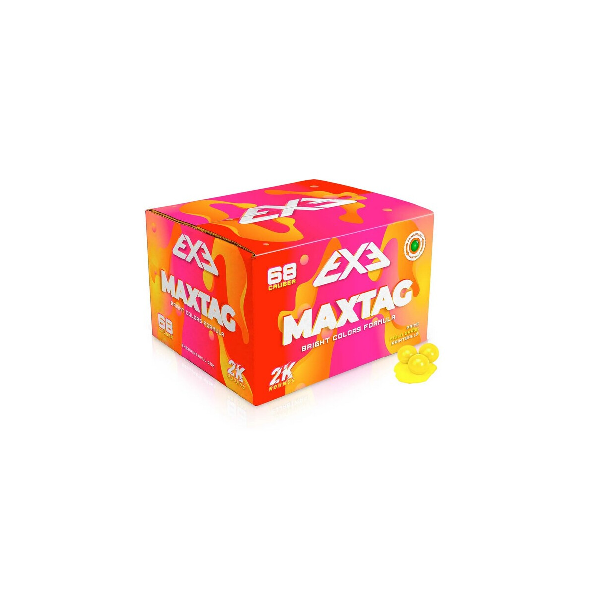 EXE Paintballs Maxtag 0.68 Yellow/Yellow