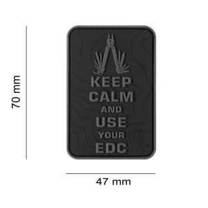 JTG Keep Calm EDC Rubber Patch Blackops