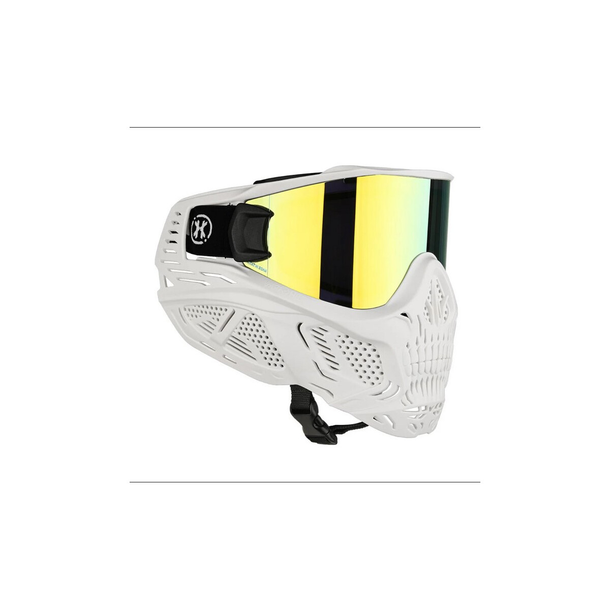 Paintball Maske HK Army HSTL Skull Thermal, Weiß/Gold