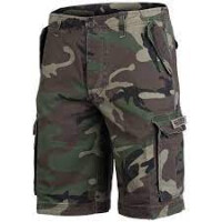 Mil-Tec Paratrooper SHORTS PREWASH Woodland Small